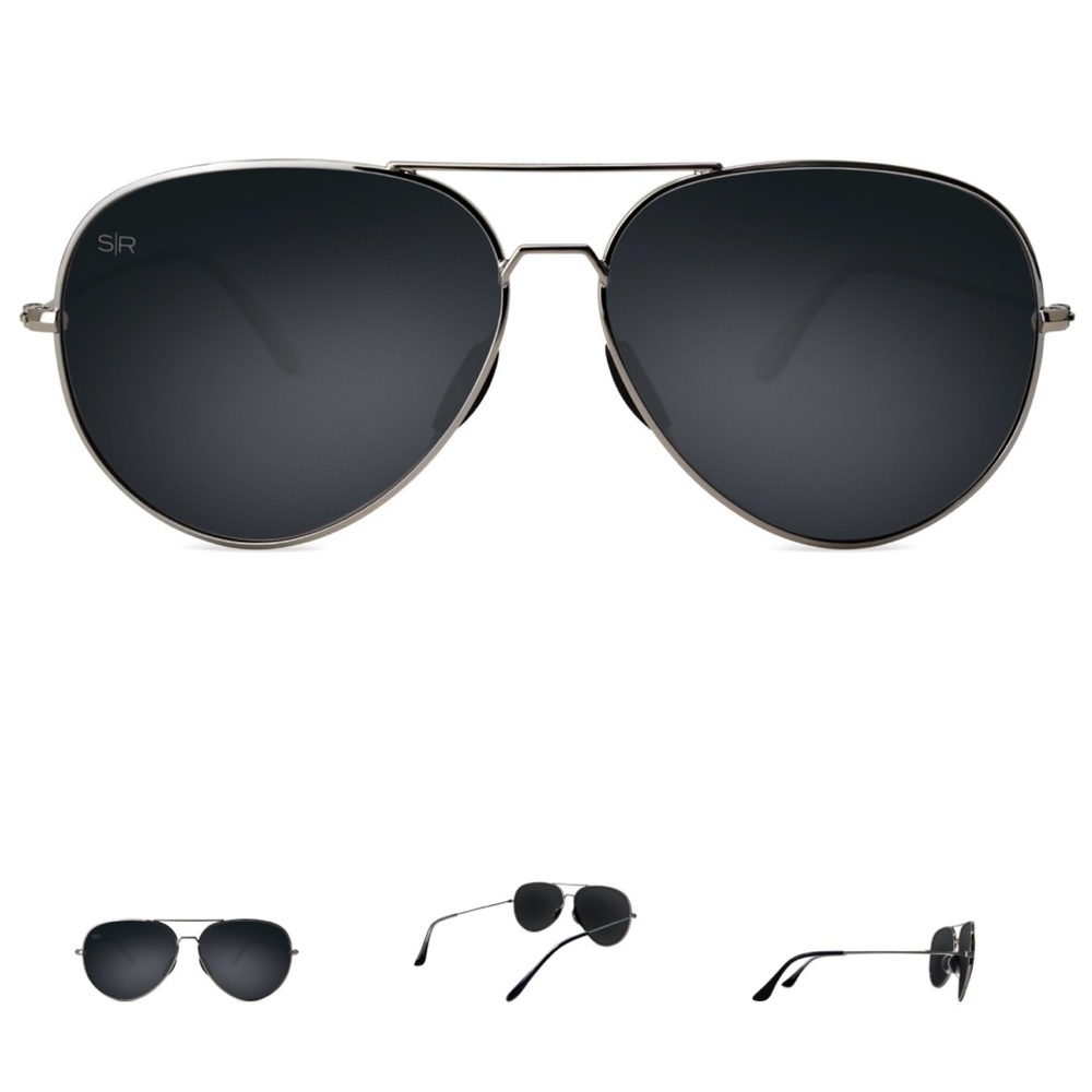 NEW Shady Ray Tangle Free Aviator, Blackout Polarized, Size Small